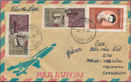 Vietnam-Nord (1945-1975): 1960/1975. A) Letter From The Women Union Franked With A Mixed Franking Of - Vietnam