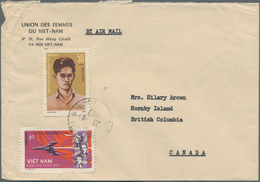 Vietnam-Nord (1945-1975): 1967/1976: A) Letter Of The Vietnamese Women Union With A Mixed Franking O - Vietnam