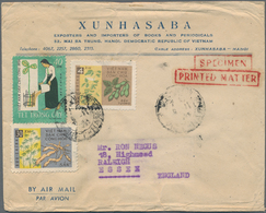 Vietnam-Nord (1945-1975): 1968 (ca.): Mixed Frankings: A) Xunhasaba Folded Bulletin That Announces T - Viêt-Nam