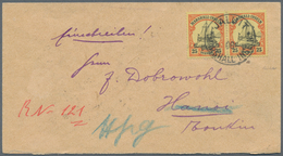 Vietnam - Besonderheiten: 1908, HANOI, TONKIN: Destination V. R-Brief Mit Recovermerk "R N 121", Rot - Vietnam