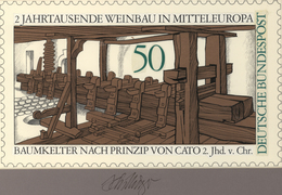 Thematik: Alkohol-Wein / Alcohol-wine: 1980, Bund, Nicht Angenommener Künstlerentwurf (26,5x15,5) Vo - Wijn & Sterke Drank