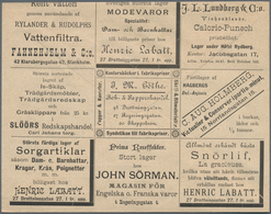 Thematik: Anzeigenganzsachen / Advertising Postal Stationery: From 1887 On, Sweden. Stadsposten Stoc - Non Classés