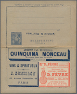 Thematik: Anzeigenganzsachen / Advertising Postal Stationery: 1890 (approx.), France. Advertising Le - Non Classificati