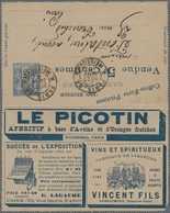 Thematik: Anzeigenganzsachen / Advertising Postal Stationery: 1891, France. Advertising Letter Card - Non Classificati