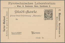 Thematik: Anzeigenganzsachen / Advertising Postal Stationery: 1895 (ca.), German Reich. Private Ad P - Non Classés