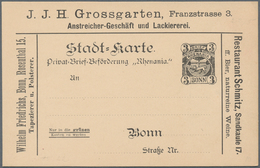 Thematik: Anzeigenganzsachen / Advertising Postal Stationery: 1895 (ca.), German Reich. Private Ad P - Ohne Zuordnung