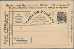 Thematik: Anzeigenganzsachen / Advertising Postal Stationery: 1895 (ca.), German Reich. Private Ad P - Ohne Zuordnung