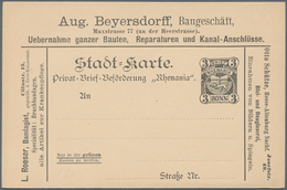 Thematik: Anzeigenganzsachen / Advertising Postal Stationery: 1895 (ca.), German Reich. Private Ad P - Non Classificati
