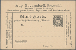 Thematik: Anzeigenganzsachen / Advertising Postal Stationery: 1895 (ca.), German Reich. Private Ad P - Ohne Zuordnung