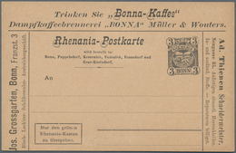 Thematik: Anzeigenganzsachen / Advertising Postal Stationery: 1895 (ca.), German Reich. Private Ad P - Ohne Zuordnung