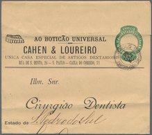 Thematik: Anzeigenganzsachen / Advertising Postal Stationery: 1896, Brazil. Private Wrapper 20r Bear - Ohne Zuordnung