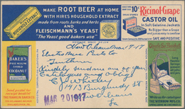 Thematik: Anzeigenganzsachen / Advertising Postal Stationery: 1917, USA. Ads Postcard 1c Jeffersen W - Ohne Zuordnung