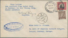 Thematik: Arktis / Arctic: 1932 "Gerhard Folgerø" On Vikingship "Roald Amundsen": Cover From Saint P - Other & Unclassified