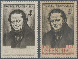 Thematik: Druck-Schriftsteller / Printing-writers, Authors: 1942, France. Stendhal 4fr With Variety: - Schriftsteller