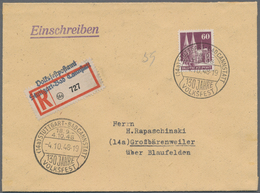 Thematik: Einschreibbriefe Und -Zettel / Registered Covers And Labels: 1948, VOLKSFESTPOSTAMT / STUT - Non Classés