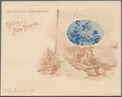 Thematik: Eisenbahn / Railway: 1899, Argentina. Lot Of 3 Entire New Years Covers 5c In The Same Desi - Eisenbahnen