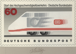 Thematik: Eisenbahn / Railway: 1991, Bund, Nicht Angenommener Künstlerentwurf (26x16) Von Prof. H.Sc - Trains