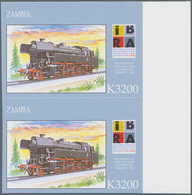 Thematik: Eisenbahn / Railway: 1999, ZAMBIA: International Stamp Exhibition IBRA In Nuremberg Comple - Treinen