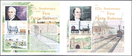 Thematik: Eisenbahn / Railway: 2000, LESOTHO And GUYANA: 175th Anniversary Of The First Public Railw - Trains