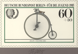 Thematik: Fahrrad / Bicycle: 1985, Berlin, Nicht Angenommener Künstlerentwurf (26x16) Von Prof. H.Sc - Wielrennen