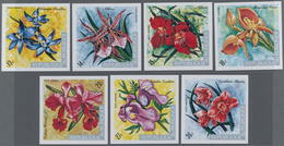Thematik: Flora-Orchideen / Flora-orchids: 1973, BURUNDI: Orchids Complete IMPERFORATE Set Of Seven - Orchideen