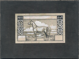 Thematik: Geschichte, Kultur / History, Culture: 1946, Syria, Issue Horse, Artist Drawing (104x63) A - Other & Unclassified