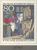 Thematik: Handwerk / Handicraft: 1986,Berlin, Nicht Angenommener Künstlerentwurf (17,0x20,5) Von Pro - Ohne Zuordnung