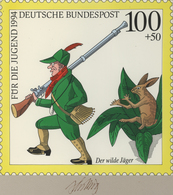 Thematik: Jagd / Hunting: 1994, Bund, Nicht Angenommener Künstlerentwurf (21x21) Von Prof. H.Schilli - Ohne Zuordnung