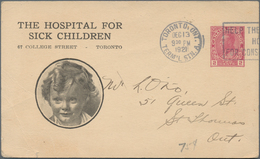 Thematik: Kinder / Children: 1921, Canada. Private Postcard 2c KGV. On The Front Left Inscription "T - Autres & Non Classés