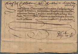 Thematik: Luther: 1597. Official Letter Of City Governor And Councilors Of Lutherstadt EISLEBEN To P - Teologi