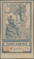 Thematik: Messen-Weltausstellungen / Fairs, World Exhibitions: 1889, Ticket For Entrance To "EXPOSIT - Sonstige & Ohne Zuordnung