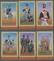 Thematik: Militär / Military: 2008, TRISTAN DA CUNHA: Military Uniforms Complete IMPERFORATE Set Of - Militaria