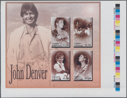 Thematik: Musik / Music: 2004, ANTIGUA & BARBUDA: John Denver Complete Set Of Four In An IMPERFORATE - Musik