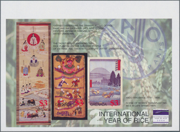 Thematik: Nahrung / Food: 2005, GRENADA: Internationalm Year Of Rice Complete Set Of Three In An IMP - Food