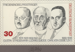 Thematik: Nobelpreis / Nobel Prize: 1975, Bund, Nicht Angenommener Künstlerentwurf (26,0x15,5) Von P - Autres & Non Classés