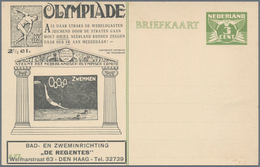 Thematik: Olympische Spiele / Olympic Games: 1928, Niederlande, 3 C. Grün Olympia Sonder-Postkarte M - Other & Unclassified