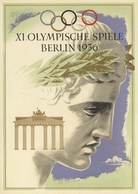 Thematik: Olympische Spiele / Olympic Games: 1936, BERLIN, Schmuckblatt-Telegramm C 187 LX 13 "XI.OL - Autres & Non Classés