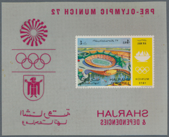 Thematik: Olympische Spiele / Olympic Games: 1972, Sharjah Munich 1972 Olympic Games S/S And Center - Sonstige & Ohne Zuordnung
