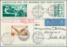 Thematik: Pfadfinder / Boy Scouts: 1932, Schweiz. Bundesfeierkarte 10c (Bild: Schneiderwerkstatt) Mi - Andere & Zonder Classificatie