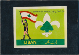 Thematik: Pfadfinder / Boy Scouts: 1962, Libanon, Issue Boy Scouts Artist Drawing(136x106) Scout Wit - Autres & Non Classés