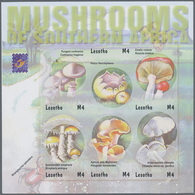 Thematik: Pilze / Mushrooms: 2001, Lesotho. Imperforate Miniature Sheet Of 6 Fo R The Complete Set " - Funghi