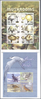 Thematik: Pilze / Mushrooms: 2009, GAMBIA And MICRONESIA: Vertical Pair Of Two Different IMPERFORATE - Pilze