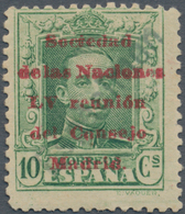 Thematik: Politik / Politics: 1929, Spain. 10 Centimos, Yellow-green, Overprinted "Sociedad De Las N - Non Classés