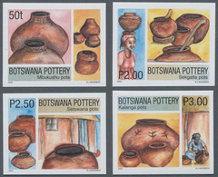 Thematik: Porzellan-Keramik / Porcelain-ceramics: 2002, Botswana. Complete Set "Pottery" (4 Values) - Porcelaine