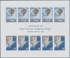 Thematik: Raumfahrt / Astronautics: 1983, MONACO: Europa-CEPT ‚Montgolfiere And Space Shuttle‘ IMPER - Other & Unclassified