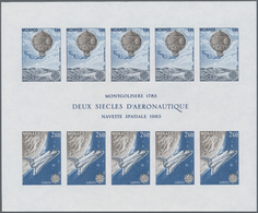 Thematik: Raumfahrt / Astronautics: 1983, MONACO: Europa-CEPT ‚Montgolfiere And Space Shuttle‘ IMPER - Autres & Non Classés