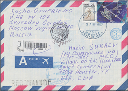 Thematik: Raumfahrt / Astronautics: 2002. STS-111 Direction ISS. Russian Registered Airmail Letter W - Sonstige & Ohne Zuordnung