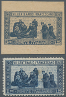 Thematik: Religion / Religion: 1926, Italy. Printer's Proof For The 1.25 L Stamp "Death Of St. Franc - Sonstige & Ohne Zuordnung