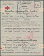 Thematik: Rotes Kreuz / Red Cross: 1943/1944. Lot Of 5 Different RED CROSS Entire Letters 8frs. All - Croix-Rouge