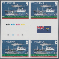 Thematik: Schiffe / Ships: 2012, ST. HELENA: RMS St. Helena Under Escort During Falkland War £1 In A - Boten